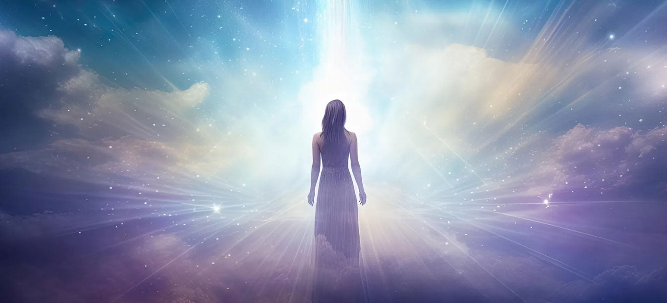 woman clearing energy