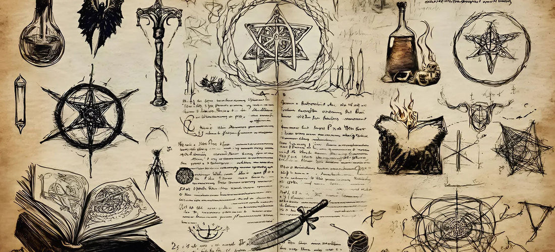 parchment showing spell recipes