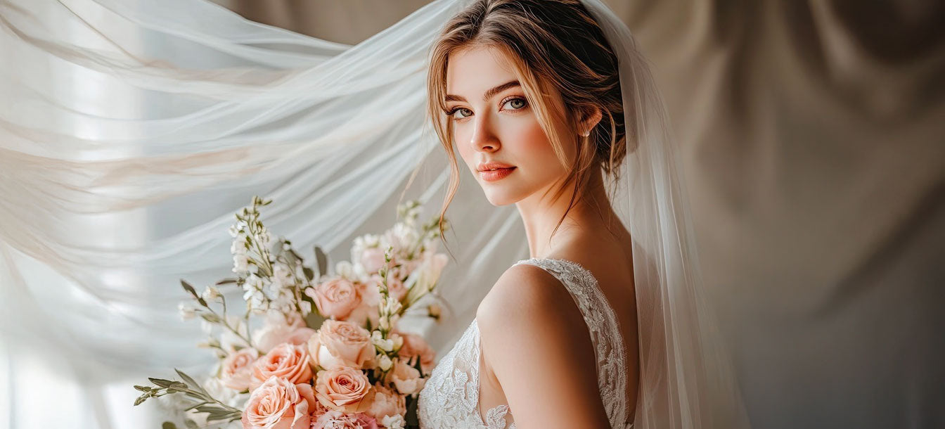 bride holding flowers feeling like getting married